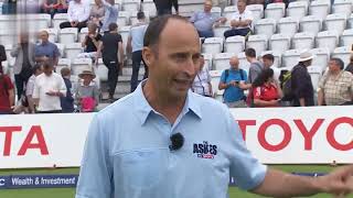 Shocking Umpire Challenge Nasser Hussain vs Bumble [upl. by Elleivap]