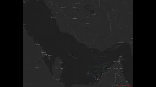 4K Timelapse of three weeks AIS ship traffic in the Arabian Gulf [upl. by Aslehc]