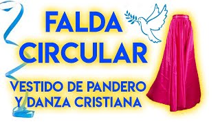 Vestido de Pandero y Danza Cristiana FALDA CIRCULAR [upl. by Gardy]