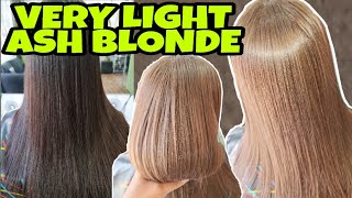 ASH BLONDE HAIR COLOR NON BLEACH HAIR COLOR TRANSFORMATION  Chading [upl. by Glialentn]