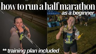 I Ran My First Half Marathon as a total beginner🏃🏻‍♀️💨 training plan running tips shoe recs [upl. by Iaka]