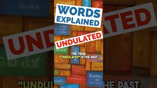 Undulated  Words Explained undulated undulate [upl. by Innus]