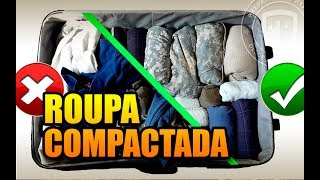 COMO DOBRAR ROUPA NA MOCHILA  DICAS OUTDOOR [upl. by Rocker230]