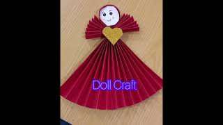 Paper Craft l Doll craft l Craft Fun I Creative Craft ideas [upl. by Noynek]