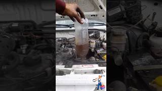 Expert Mechanic Radiator Cleaning with Bottle shorts engine mechanic mechanical skills short [upl. by Cannon]