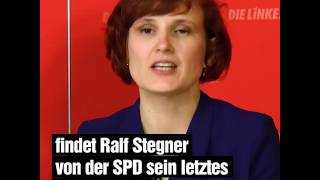 Katja Kipping DIE LINKE über Ralf Stegner SPD letztes Viagra [upl. by Aicissej]