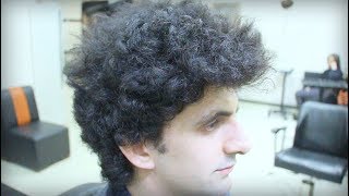 curly hair  fantastic hair cutting tutorial  hair transformation  asmr barber [upl. by Aneral]