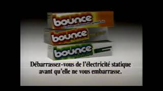 publicité Bounce électricité statique 1993  voix de JeanPierre Chartrand [upl. by Ketti292]