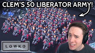 StarCraft 2 Clems 50 LIBERATOR Army [upl. by Arramahs]