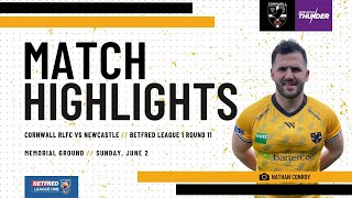 Cornwall RLFC vs Newcastle Thunder Betfred League 1  Extended Highlights [upl. by Allevon]