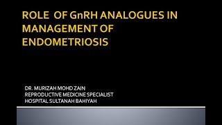 GNRH ANALOGUE IN ENDOMETRIOSIS [upl. by Nerin]