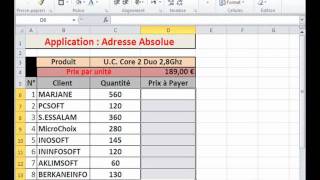 Adresse relative et adresse absolue excel 2010 [upl. by Ettezil889]