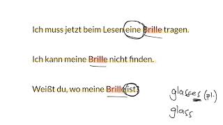 Why do you say EINE Brille  2 minutes of German 11 [upl. by Amber]