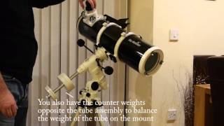 Skywatcher 150p Telescope Intro and EQ32 setup [upl. by Lacefield]