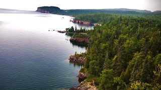 Shovel Point Sea Caves North Shore explore kayak caves [upl. by Marguerita8]