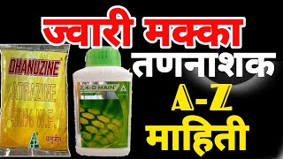 ज्वारी मका हायब्रीड वरील तणनाशक  24D herbicide  atrazine  Dhanuzine [upl. by Rabka67]