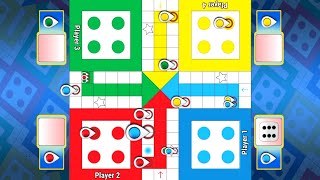 Ludo game in 4 players  Ludo king 4 players  Ludo gameplay [upl. by Anitirhc14]