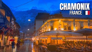 Chamonix France 🇫🇷 Snowy Evening Walk in a Magical French Alpine Town【4K HDR】 [upl. by Daley]