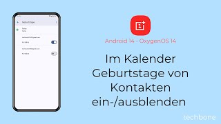 Im Kalender Geburtstage von Kontakten einausblenden  OnePlus Android 14  OxygenOS 14 [upl. by Malim]