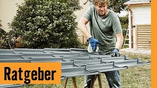 Gartenhausdach decken mit Blech  HORNBACH Meisterschmiede [upl. by Constancy]