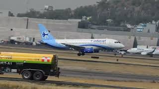 INTERJET  THE SUPER JET LANDING AT MEXICO CITY [upl. by Anirav866]