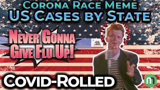 V9 Corona Race Meme  quotCovidRolledquot  Daily New Cases in the US by State [upl. by Skelton]