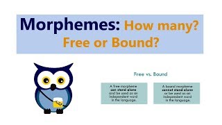 Morphemes How many Free or bound [upl. by Neerhtak]