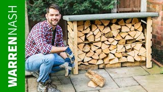 Make a Pallet Log Store IN A DAY  DIY Pallet Wood Projects by Warren Nash [upl. by Yakcm]