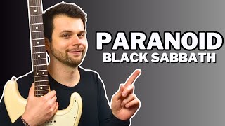 Paranoid  FULL Guitar Lesson with Solo [upl. by Dlaniger]