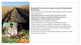 Agricultural Marketing in India Defects and their Remedial Measuresproblems amp there solutions16 [upl. by Calendre]