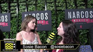 Sosie Bacon Talks Love Story in Narcos Mexico Season Two Premier [upl. by Arahsit400]