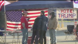 Protestors show up for Donald Trump rally in East Palestine [upl. by Lorien380]