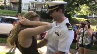 Sailor surprises fiancee at graduation [upl. by Annwahs]