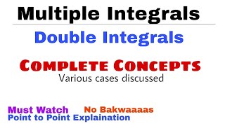 1 Double Integrals  Complete Concept  Multiple Integrals  Must Watch [upl. by Ramal]