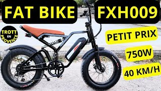 EUENI FXH009 FAT BIKE 750W A UN PRIX DÉFIANT TOUTES CONCURRENCES  INCROYABLE PERFORMANCES [upl. by Ennovihs875]