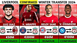 ⛔ LIVERPOOL ALL CONFIRMED ✅ AND RELEASE ❌ TRANSFER 2024 MPAPPE LUIZ DIAZ RELOY SANE OSIMHEN [upl. by Aenneea350]