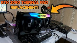 EVGA RTX 3090 FTW3 THERMAL PAD REPLACEMENT [upl. by Tnert]