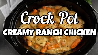 Easy Crock Pot Creamy Ranch Chicken [upl. by Nirihs645]