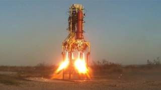 First and last 4 engine firing on B  rocket engine failure [upl. by Sinned42]