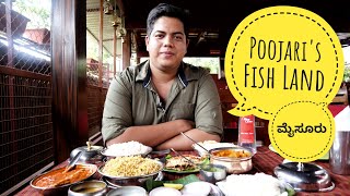 Poojaris Fish Land Mysore  Mangalore Style Food  Kannada Food review  Eating Panda [upl. by Ideih]