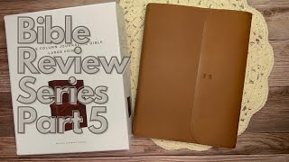 ESV LARGE PRINT JOURNALING BIBLE LEATHER WRAP EDITION REVIEW  June Bible Review Series Part 5 [upl. by Annodahs]