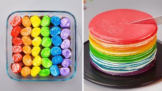 Quick and Easy Rainbow Cake Recipes  Awesome DIY Homemade Dessert Ideas For A Weekend Party 4 [upl. by Snider647]