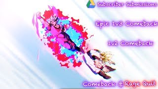 From The Subs 1v3 Comeback Comeback amp Rage Quit 1v2 Comeback DBFZ [upl. by Magnus]