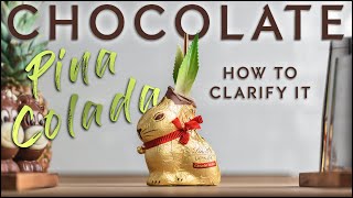 CHOCOLATE Piña Colada 2 ways  How to clarify a Pina Colada [upl. by Ahsehat]