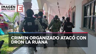 Por medio de dron crimen organizado atacó con explosivos La Ruana [upl. by Okoy367]