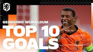 Georginio Wijnaldum  Top 10 goals in Oranje 🔥 [upl. by Marshal]