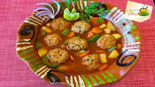 ALBONDIGAS DE CAMARON RECETA 🍤 [upl. by Sakram]