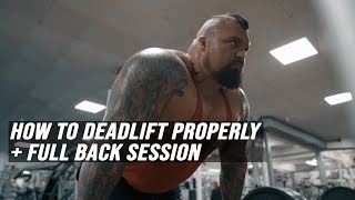 How To Deadlift Properly  Full Back Session [upl. by Angelo]