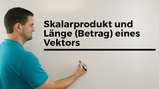 Skalarprodukt und Länge Betrag eines Vektors Vektorgeometrie  Mathe by Daniel Jung [upl. by Gardy785]