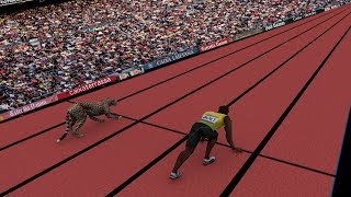 Speed Comparison Average Person VS Usain Bolt amp Cheetah [upl. by Garbe]